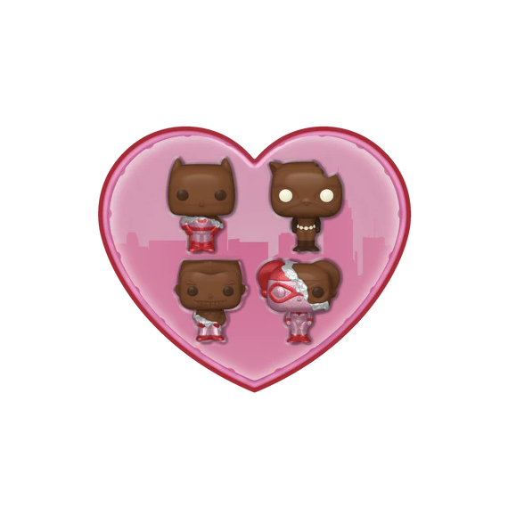DC - Pocket Pop Keychains 4 Pack- Valentine (Chocolate)