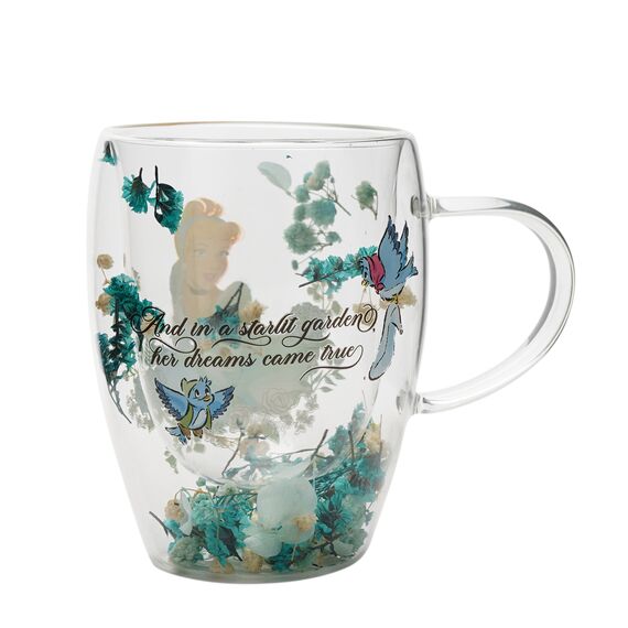 DISNEY PRINCESS - Cinderella - Glass with Dried Flowers 10oz