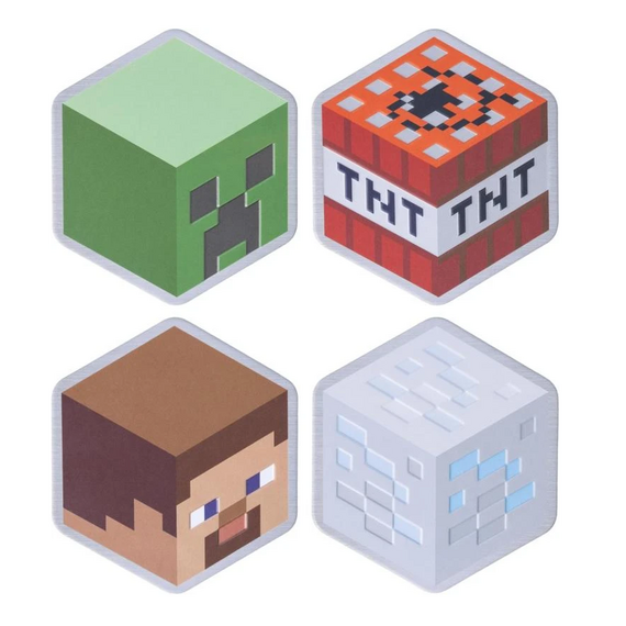 MINECRAFT - Set of 4 Metal Coasters