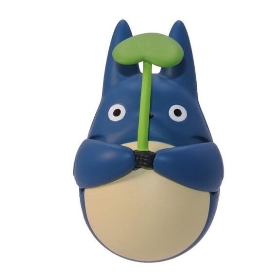 MY NEIGHBOR TOTORO - Blue Totoro with leaf - Figure Culbuto 5.8cm