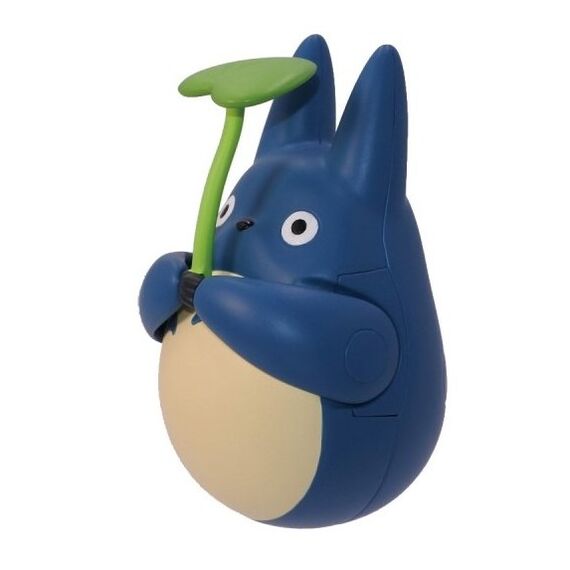 MY NEIGHBOR TOTORO - Blue Totoro with leaf - Figure Culbuto 5.8cm