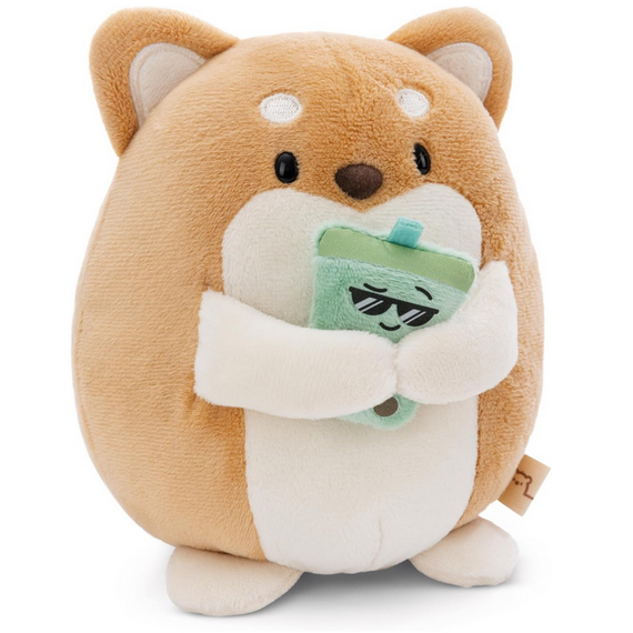 SUPER MOCHIE - Dog Hiro with bubble tea - Plush 16cm