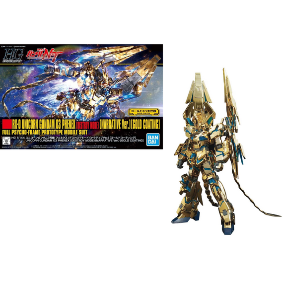 GUNDAM - HGUC 1/144 RX-0 Unicorn Gundam 03 Phenex Gold - Model Kit