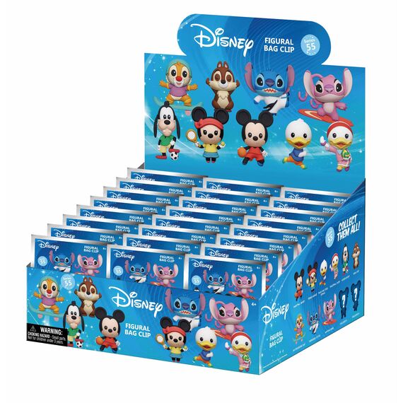 DISNEY SPORTS - Series 55 - 3D Foam Bag Clip (Display 24 Pcs)
