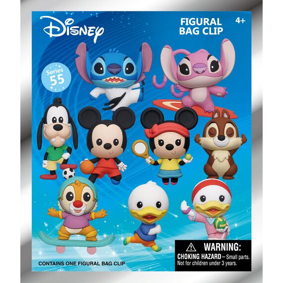 DISNEY SPORTS - Series 55 - 3D Foam Bag Clip (Display 24 Pcs)