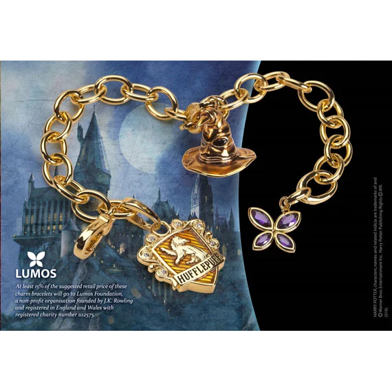 HARRY POTTER - Charm Bracelet - Lumos Hufflepuff