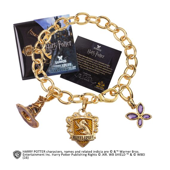 HARRY POTTER - Charm Bracelet - Lumos Hufflepuff
