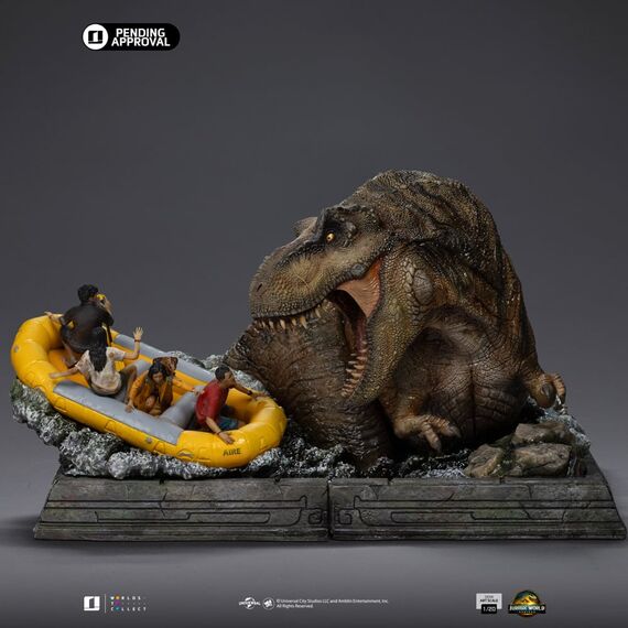 JURASSIC WORLD - T-rex River Attack - Statue demi Art Scale 1/20 22cm