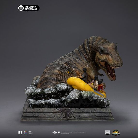 JURASSIC WORLD - T-rex River Attack - Statue demi Art Scale 1/20 22cm