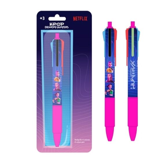 K-POP DEMON HUNTERS - 4 Color Ball Pen