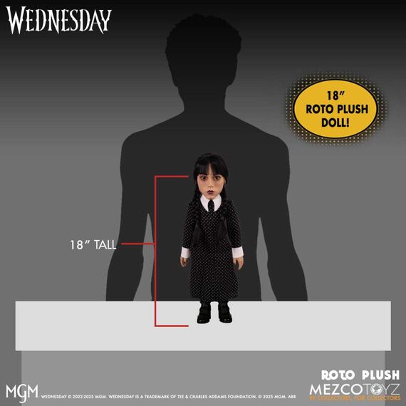 WEDNESDAY - Wednesday Addams MDS Roto Doll - 45cm