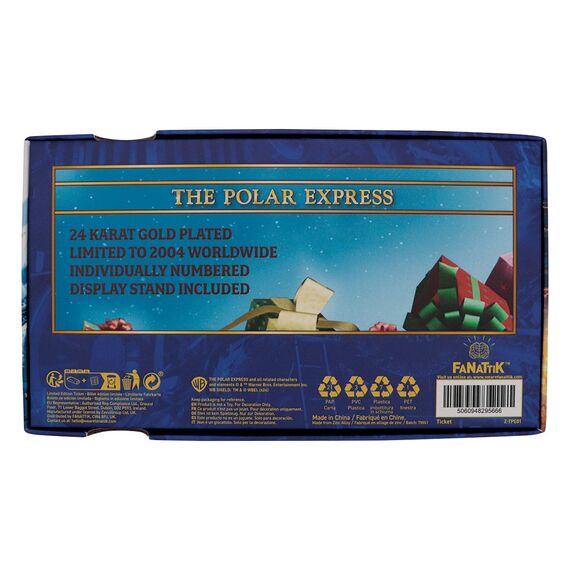 HARRY POTTER - The Polar Express 24k Gold Plated Train Ticket
