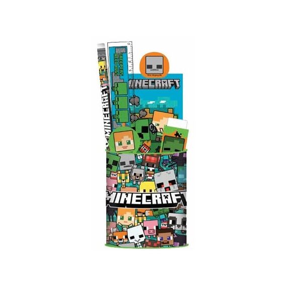 MINECRAFT - Stationery Set + Pencil Pot - 7pc.