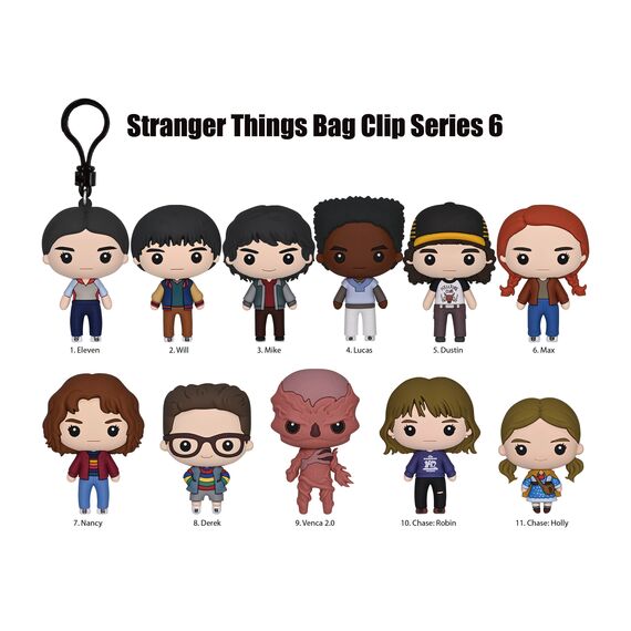 STRANGER THINGS - Series 6 - 3D Foam Bag Clip (Display 24 Pcs)