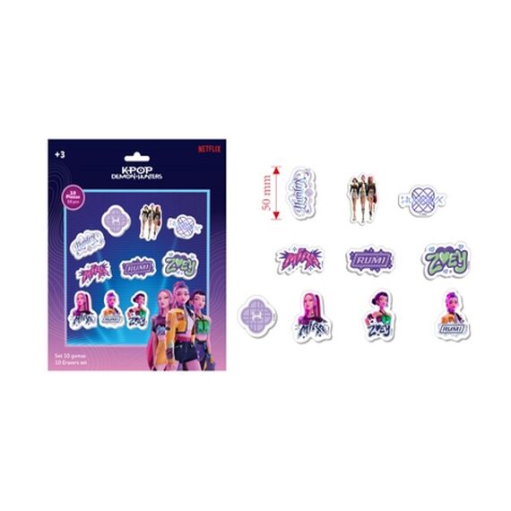 K-POP DEMON HUNTERS - Pack of 10 Erasers