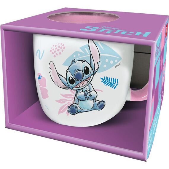 STITCH - Watercolor Pink - Mug Elite Colored Inner - 13Oz
