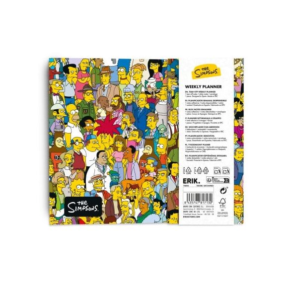 THE SIMPSONS - Weekly Planner + Bloc Note