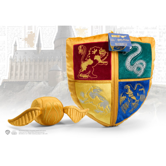 HARRY POTTER - Hogwarts's Blazon and Golden Snitch - Plush 36cm