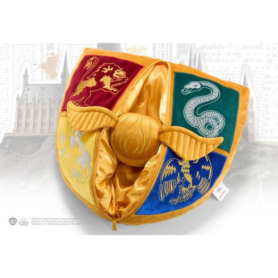 HARRY POTTER - Hogwarts's Blazon and Golden Snitch - Plush 36cm