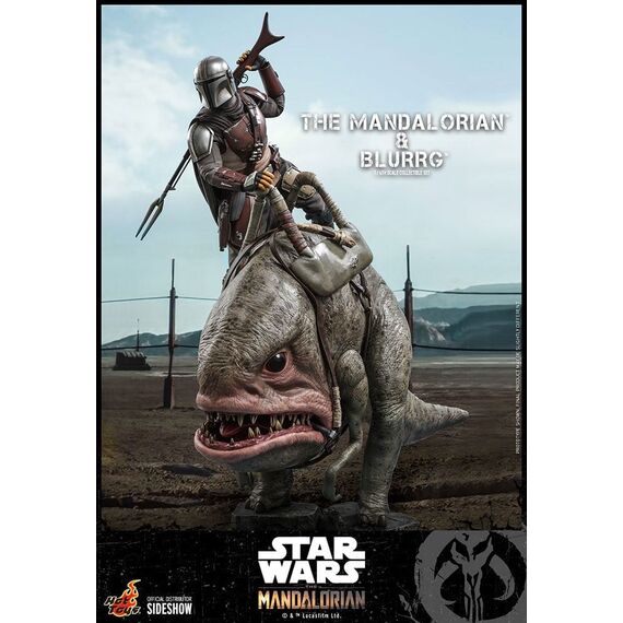 STAR WARS - Mandalorian & Blurrg - Pack 2 figures 37cm