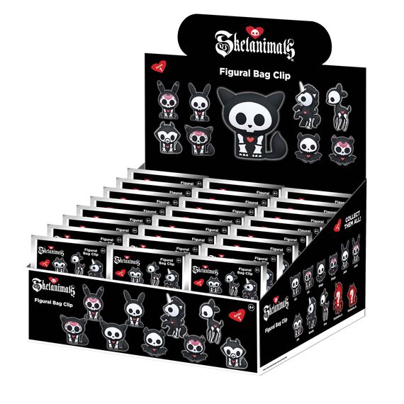SKELANIMALS - Series 1 - 3D Foam Bag Clip (Display 24 Pcs)