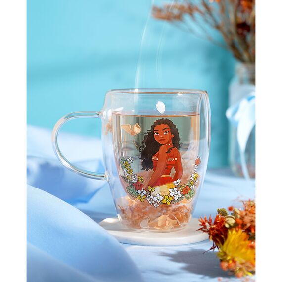 DISNEY PRINCESS - Moana - Glass with Dried Flowers 10oz