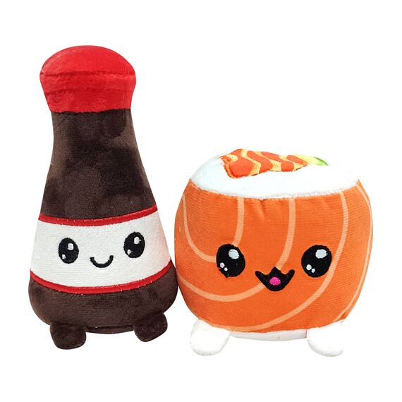 YUMMIES - Uramaki & Soya - 2 plush 15cm in plush take away bag 21x21cm