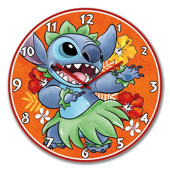 STITCH - Wall Clock 50cm - Orange