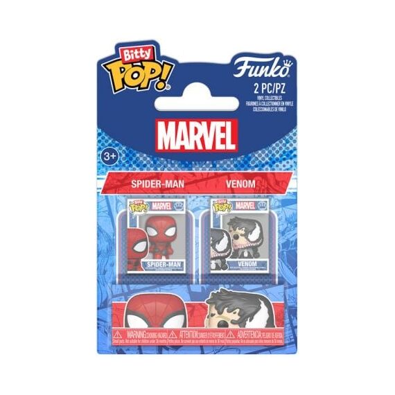 SPIDER-MAN - Bitty Pop 2 Pack 2.5cm - Spider-Man & Venom