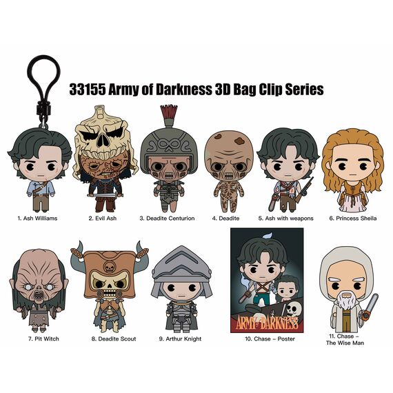 ARMY OF DARKNESS - Series 1 - 3D Foam Bag Clip (Display 24 Pcs)