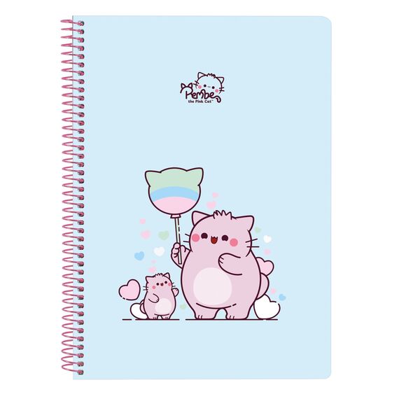 THE PINK CAT - A5 Notebook