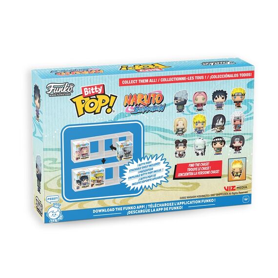 NARUTO SHIPPUDEN - Bitty Pop 4 Pack 2.5cm - Team 7 with Chase
