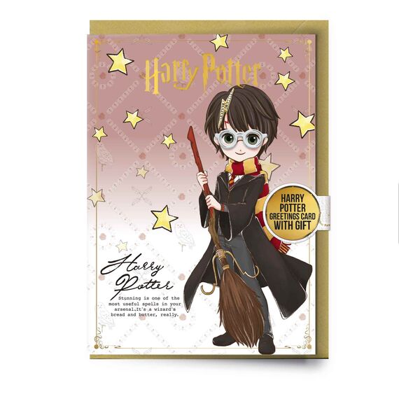 HARRY POTTER - Harry - Greeting card with Pin