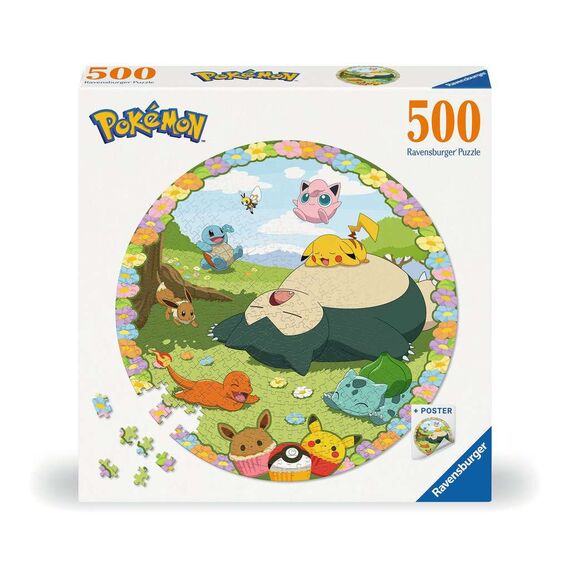 POKEMON - Puzzle Round 500p - Pokemon on flowers