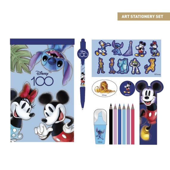 DISNEY 100 YEARS - Stationery Box - 12 pc. - 37,5 x 25 x 3 cm