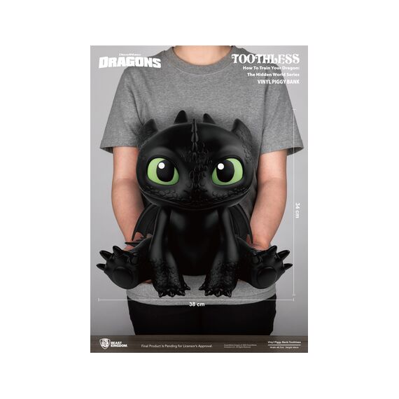 HOW TO TRAIN YOUR DRAGON - Toothless - Piggy Bank 34cm