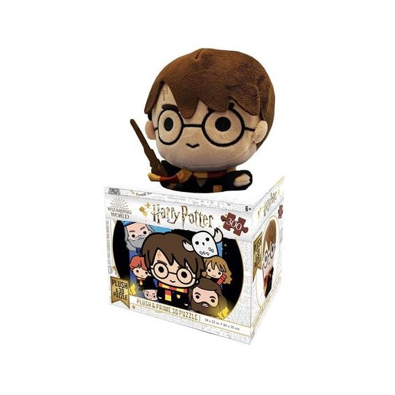 HARRY POTTER - Lenticular Puzzle 3D 300P '31x23cm' & Plush Toy