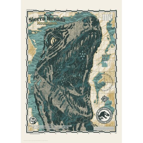 JURASSIC WORLD - Nevada Moutains - Art Print - Limited Edition 'A3' 41.91 x 29.72cm (A3).
