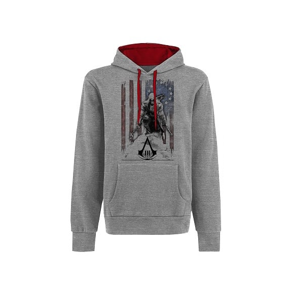 ASSASSIN'S CREED 3 - Sweatshirt - Flag and Connor Grey (S)