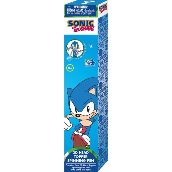 SONIC - 3D Head Topper Spinning Pen (Display of 12 pcs)
