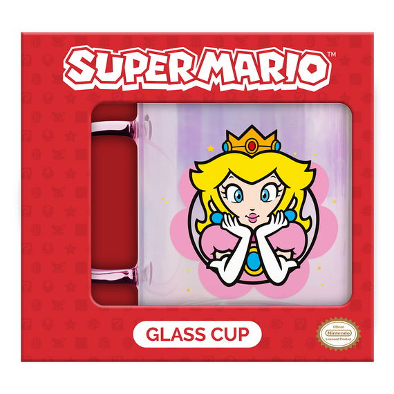 SUPER MARIO - Peach - Glass Mug 11oz