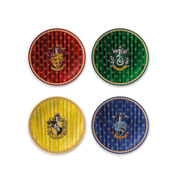 HARRY POTTER - The 4 Houses - Set of 4 Dessert Plates 19cm