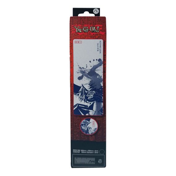 YU-GI-OH  - Blue Eyes White Dragon - XL Desktop Mat + 1 Coaster