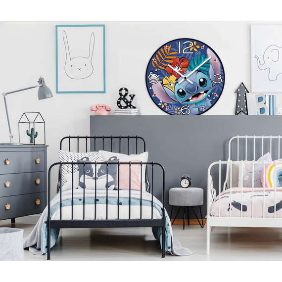 STITCH - Wall Clock 50cm - Blue