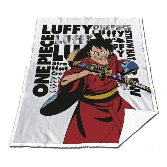 ONE PIECE - Sherpa Blanket 130x170cm - Luffy "Wano"