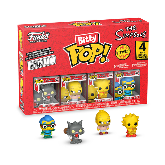 SIMPSONS - Bitty Pop 4 Pack 2.5cm - Scratchy