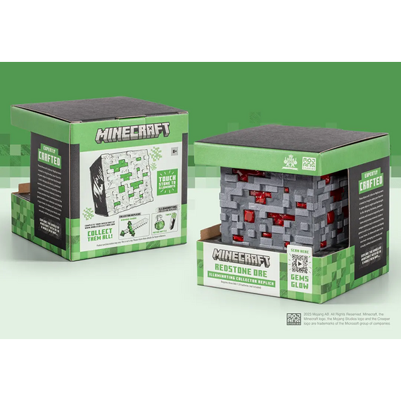 MINECRAFT - Luminous Redstone Ore - Collector Replica 10cm