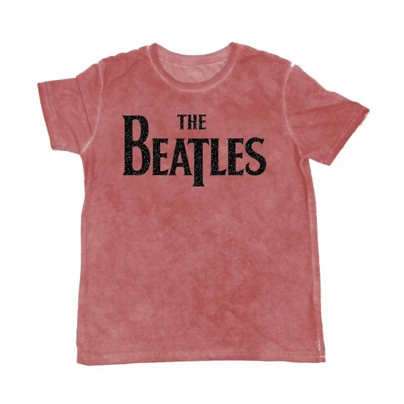 THE BEATLES - T-Shirt BurnOut Col - Logo Red - Men (S)