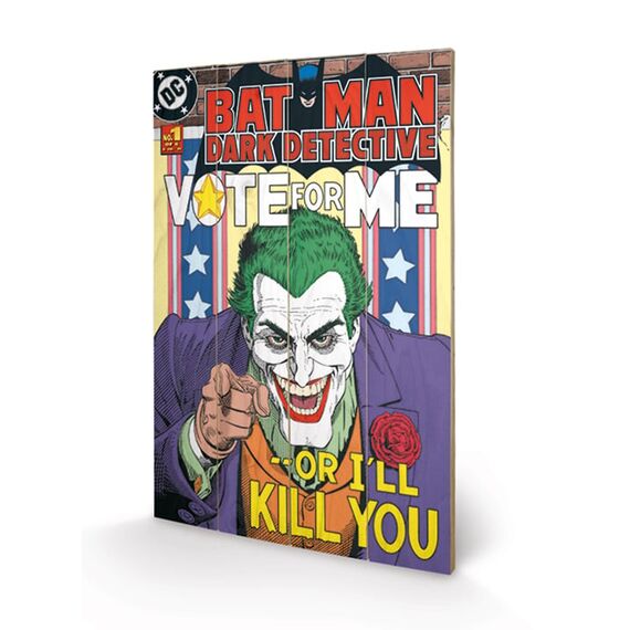 DC COMICS - Printing on wood 40X59 - The Joker Vote for Me