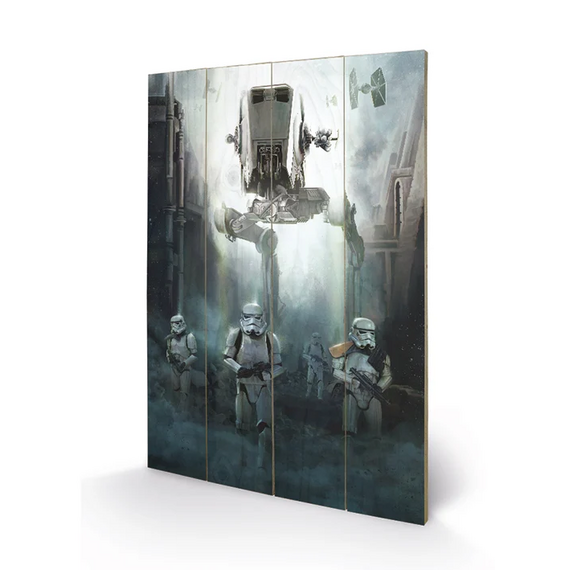 STAR WARS ROGUE ONE - Wood Print 40X59 - Stormtrooper Patrol